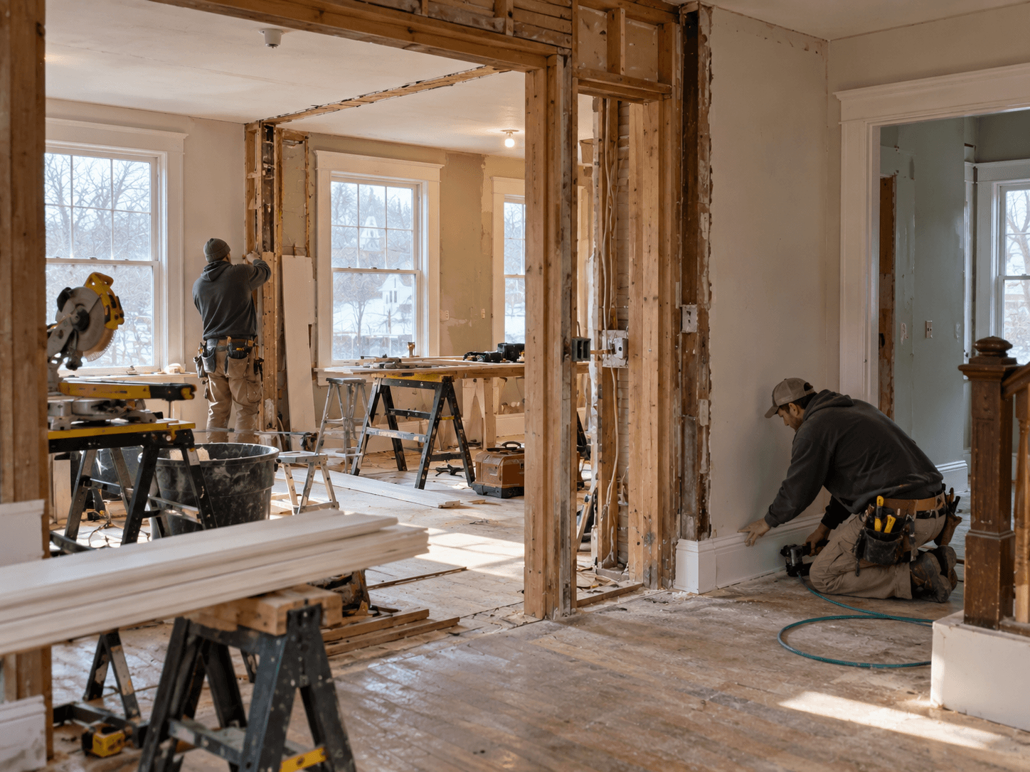 Finished commercial renovation and remodeled interior